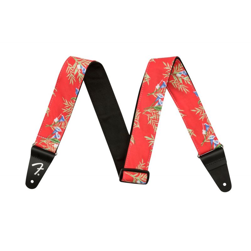 Гитарный ремень FENDER STRAP 2" HAWAIIAN STRAPS RED FLORAL